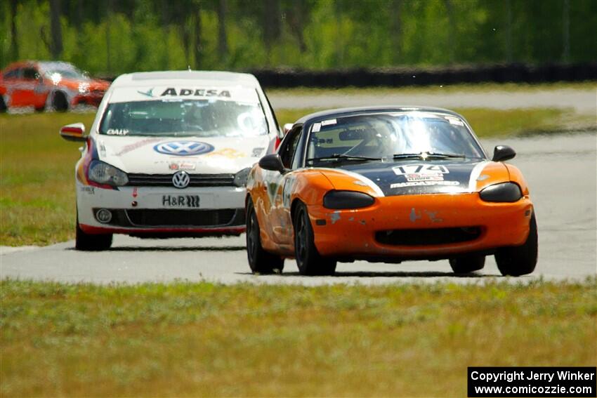 Cam Ebben's Spec Miata Mazda Miata and David Daly's T4 VW Golf TDI