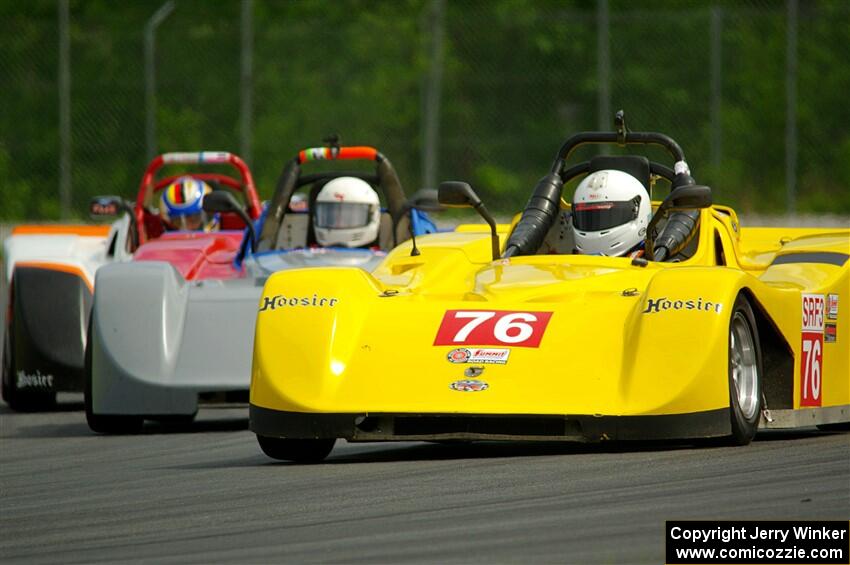 Ron Boltik's, Reid Johnson's and Sven Mueller's Spec Racer Ford 3s