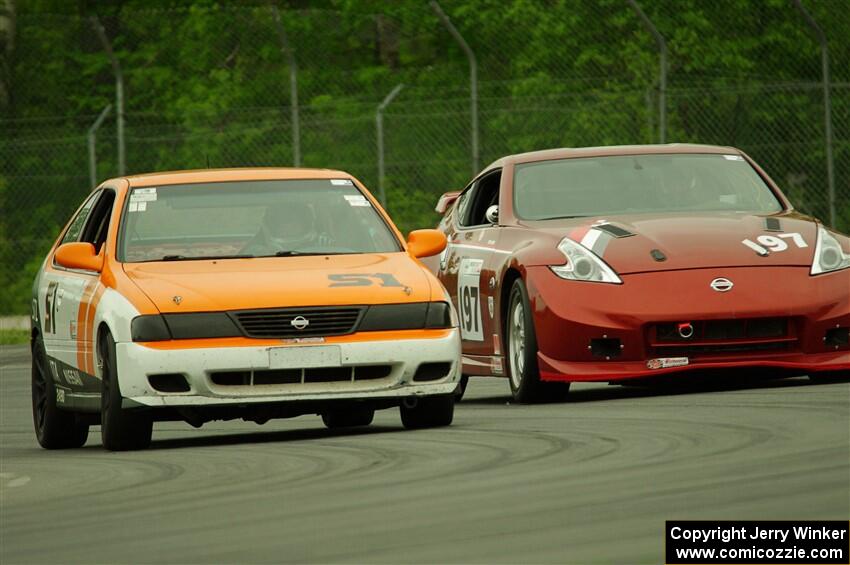 Sam Fisher's ITA Nissan 200SX SE-R and Ken Olson's T3 Nissan 370Z