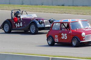 Jerry Orr's Austin Mini Cooper S and Mark Pladson's Morgan 4/4