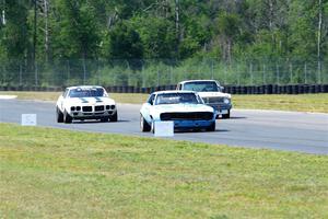 Scott Shadel's Chevy Camaro, Damon Bosell's Ford Falcon and Scott Graham's Pontiac Firebird