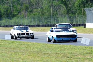 Scott Shadel's Chevy Camaro, Damon Bosell's Ford Falcon and Scott Graham's Pontiac Firebird