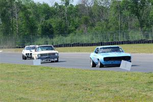 Scott Shadel's Chevy Camaro, Damon Bosell's Ford Falcon and Scott Graham's Pontiac Firebird