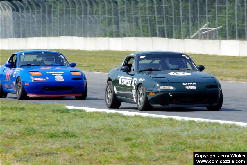 Sam Nogosek's and Geoff Youngdahl's Mazda Miatas