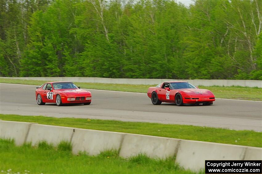 Tom Fuehrer's SPO Chevy Corvette and Matt Lawson's ITE-2 Porsche 944 Turbo