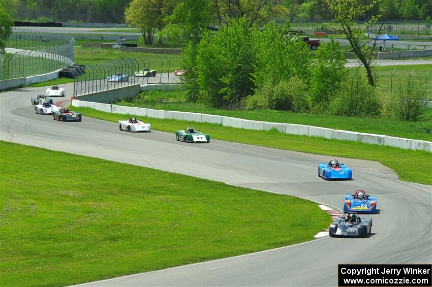 The second half of the Spec Racer Ford 3 field comes through turns 10 and 11.