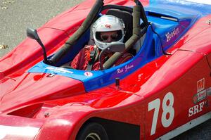 Reid Johnson's Spec Racer Ford 3 in pit lane.