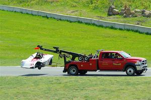 Sean Yahn's Spec Racer Ford 3 comes in on the hook.