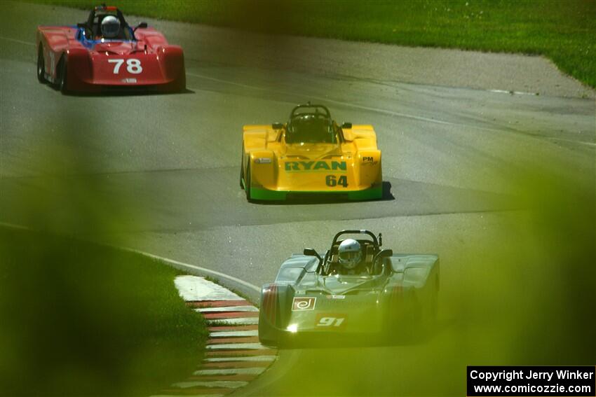 Justin Elder's, Matt Gray's and Reid Johnson's Spec Racer Ford 3s