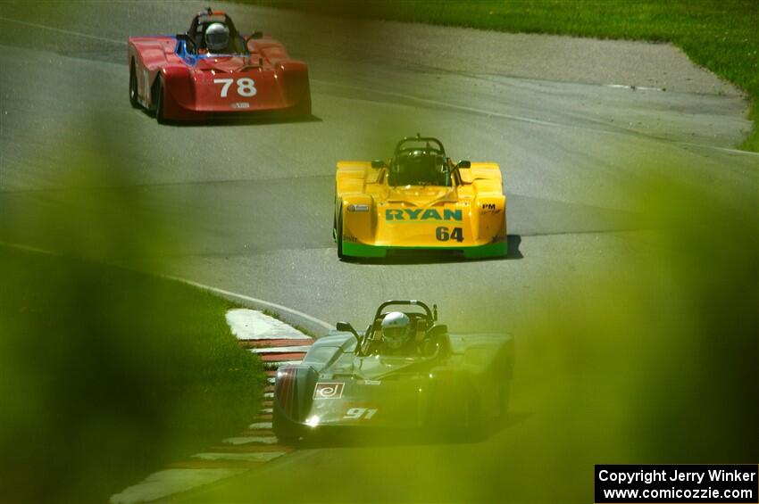 Justin Elder's, Matt Gray's and Reid Johnson's Spec Racer Ford 3s