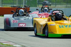 Matt Gray's, Justin Elder's and Reid Johnson's Spec Racer Ford 3s