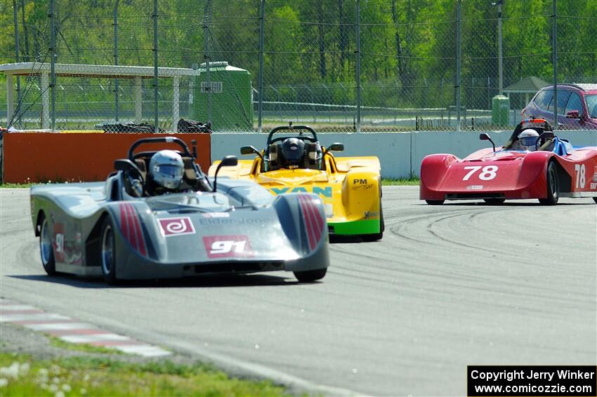 Justin Elder's, Matt Gray's and Reid Johnson's Spec Racer Ford 3s