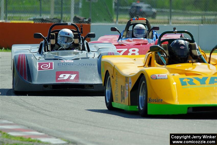 Matt Gray's, Justin Elder's and Reid Johnson's Spec Racer Ford 3s