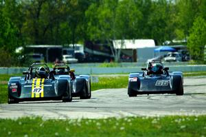 Robert Wilke's, Lauren Dueck's and Mark McGuire's Spec Racer Ford 3s