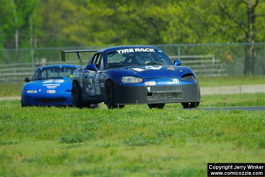 Craig Silver's ITJ Mazda Miata and George Ellis' Spec Miata Mazda Miata