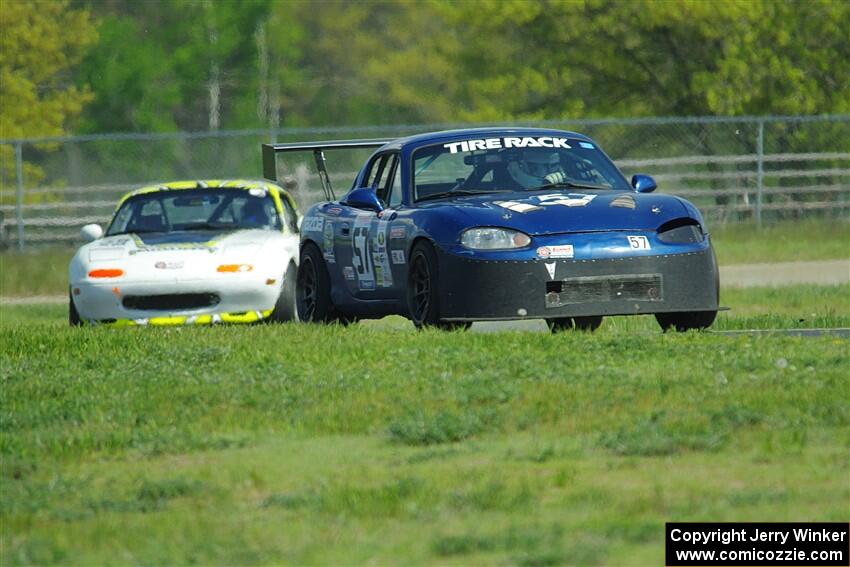 Craig Silver's ITJ Mazda Miata and Dan Corgard's Spec Miata Mazda Miata