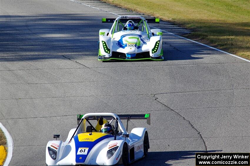 Mike Anzaldi's Radical SR3 RSX 1340 and Indy Al Miller's Radical SR10