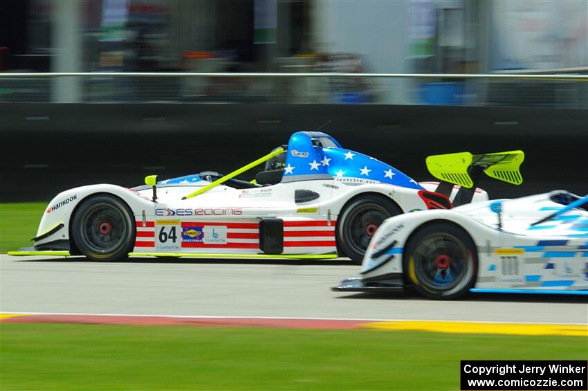 Judd Miller's Radical SR10 passes Louis Schriber III's Radical SR10