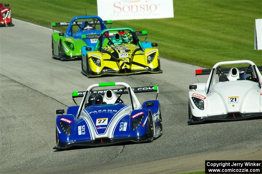 Reid Stewart's Radical SR3 XX 1340, Jack Yang's Radical SR3 RS 1500, Austin Riley's Radical SR3 XX 1340 and David Alban's Radica