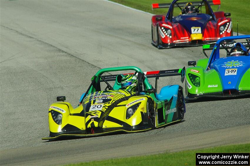 Austin Riley's Radical SR3 XX 1340, David Alban's Radical SR3 XX 1340 and Mark Allan's Radical SR3 XX 1500