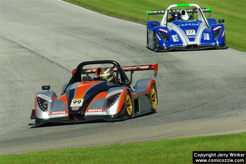 Kent Myers' Radical SR3 XX 1500 and Reid Stewart's Radical SR3 XX 1340