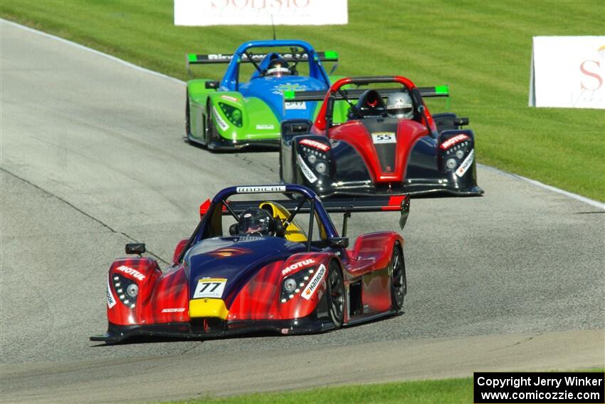 Mark Allan's Radical SR3 XX 1500, Robert Cipriani's Radical SR3 XX 1340 and David Alban's Radical SR3 XX 1340