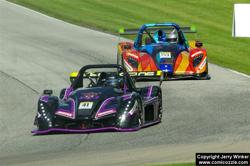 Claus Nielsen's Radical SR10 and Chris Kemp's Radical SR3 RSX 1340