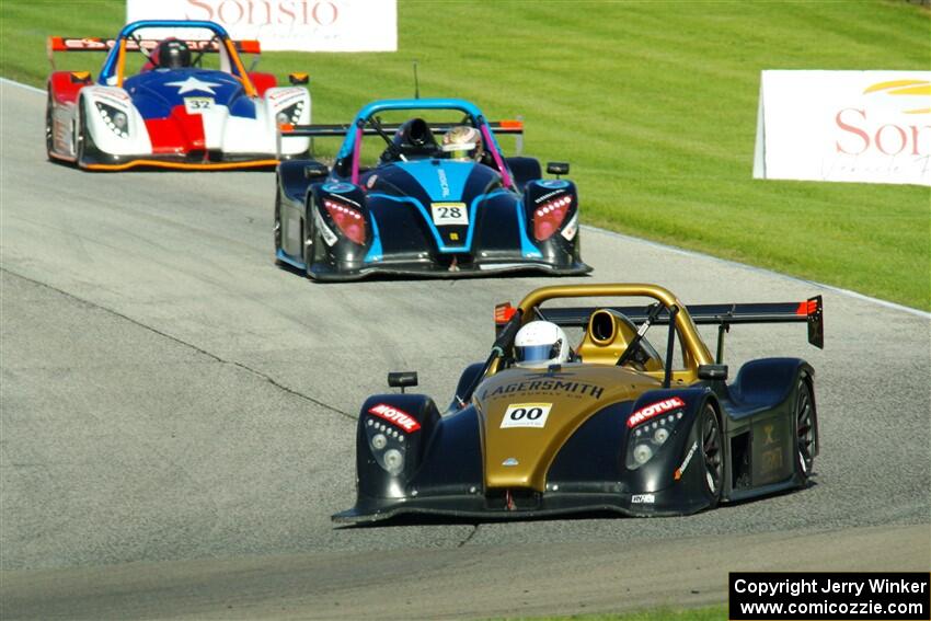 Nate Smith's Radical SR3 RS 1500, Gustavo Rafols' Radical SR3 RSX 1500 and Palmer Miller's Radical SR3 XX 1500