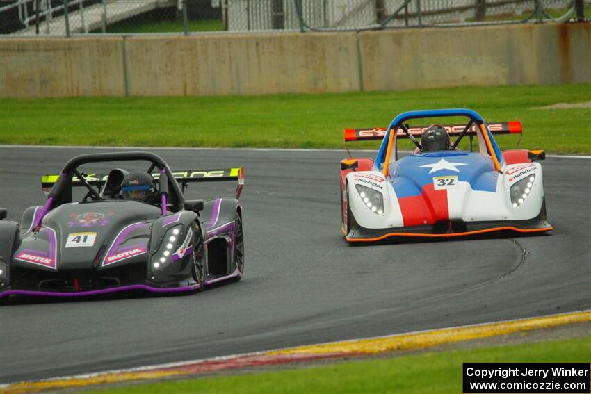 Claus Nielsen's Radical SR10 and Palmer Miller's Radical SR3 XX 1500