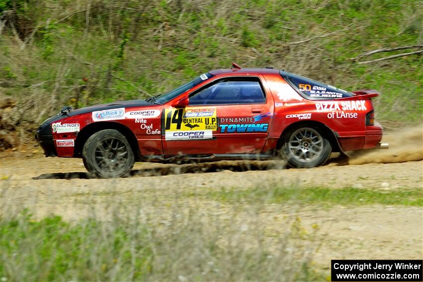 Al Dantes, Jr. / Keegan Helwig Mazda RX-7 LS on SS1, J5 North.