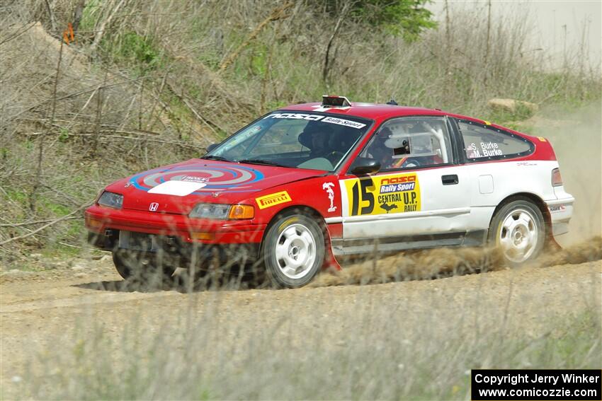 Sean Burke / Max Burke Honda CRX on SS1, J5 North.