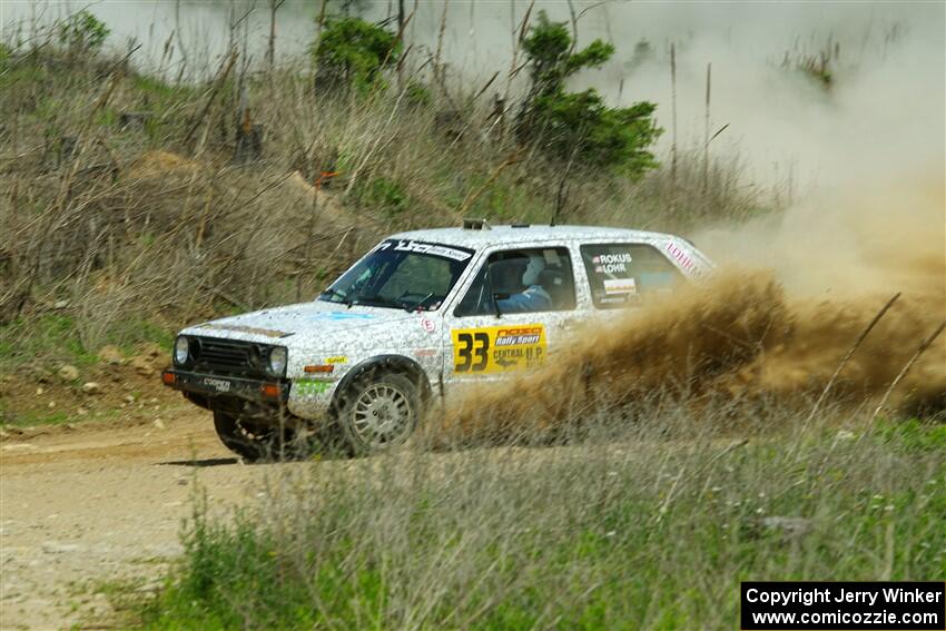 Mark Rokus / Tabitha Lohr VW GTI on SS1, J5 North.