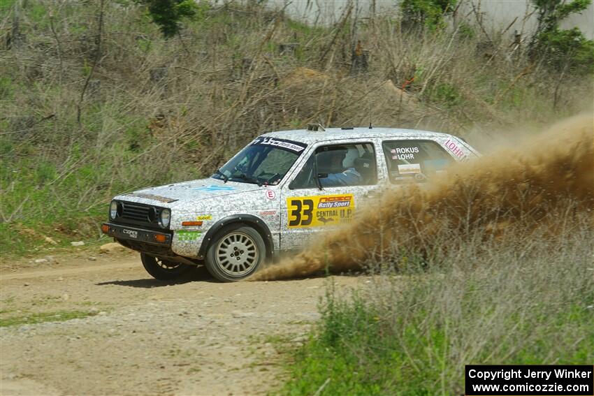 Mark Rokus / Tabitha Lohr VW GTI on SS1, J5 North.