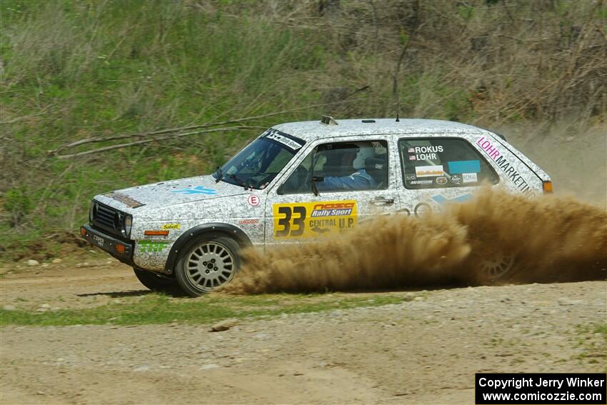 Mark Rokus / Tabitha Lohr VW GTI on SS1, J5 North.