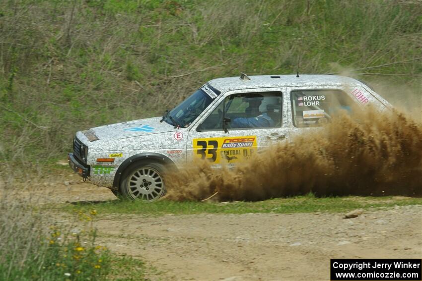 Mark Rokus / Tabitha Lohr VW GTI on SS1, J5 North.