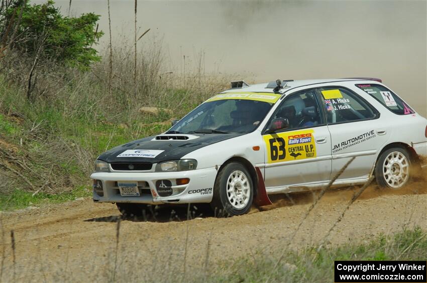 Aidan Hicks / John Hicks Subaru Impreza Wagon on SS1, J5 North.