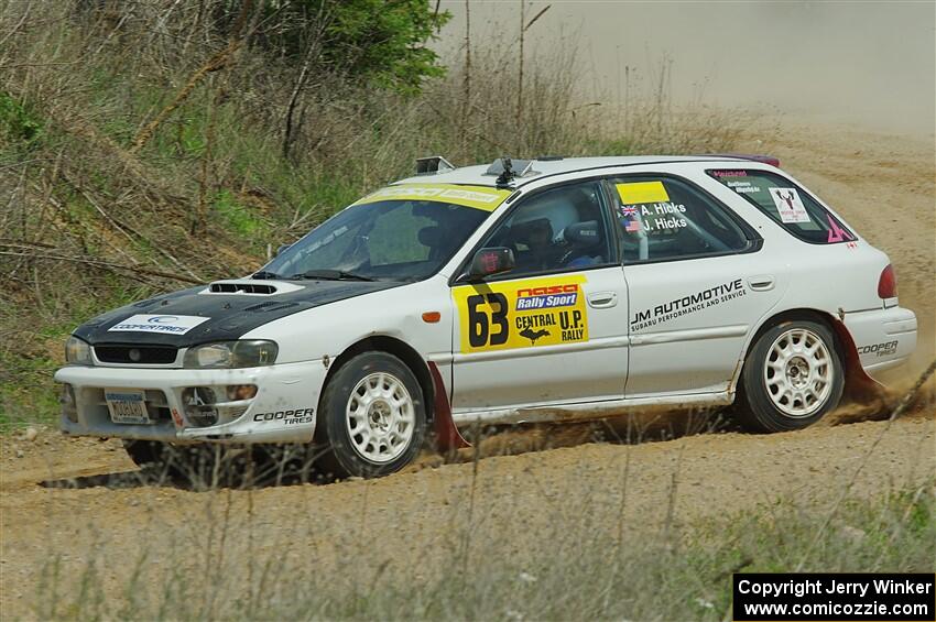 Aidan Hicks / John Hicks Subaru Impreza Wagon on SS1, J5 North.