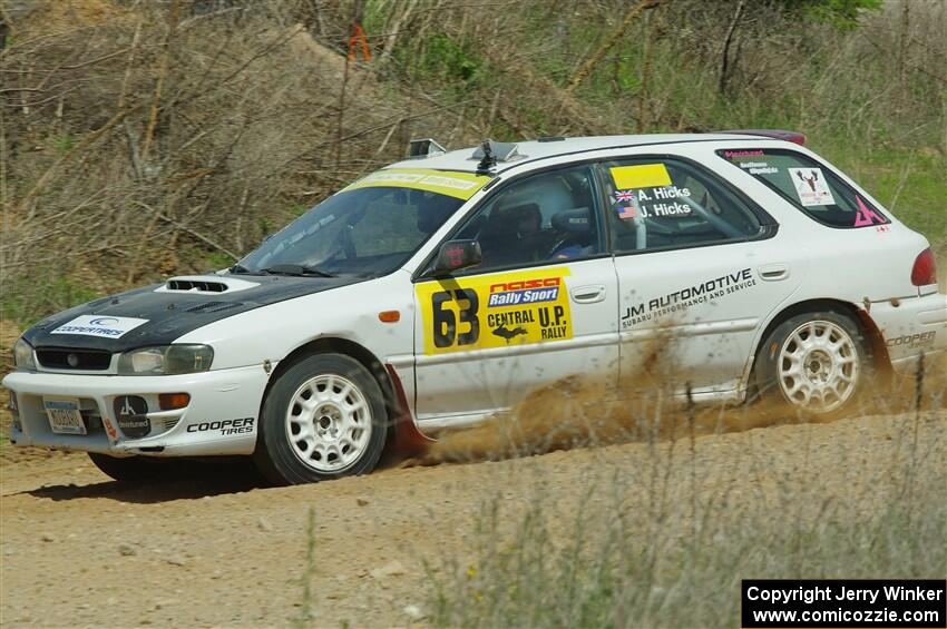 Aidan Hicks / John Hicks Subaru Impreza Wagon on SS1, J5 North.