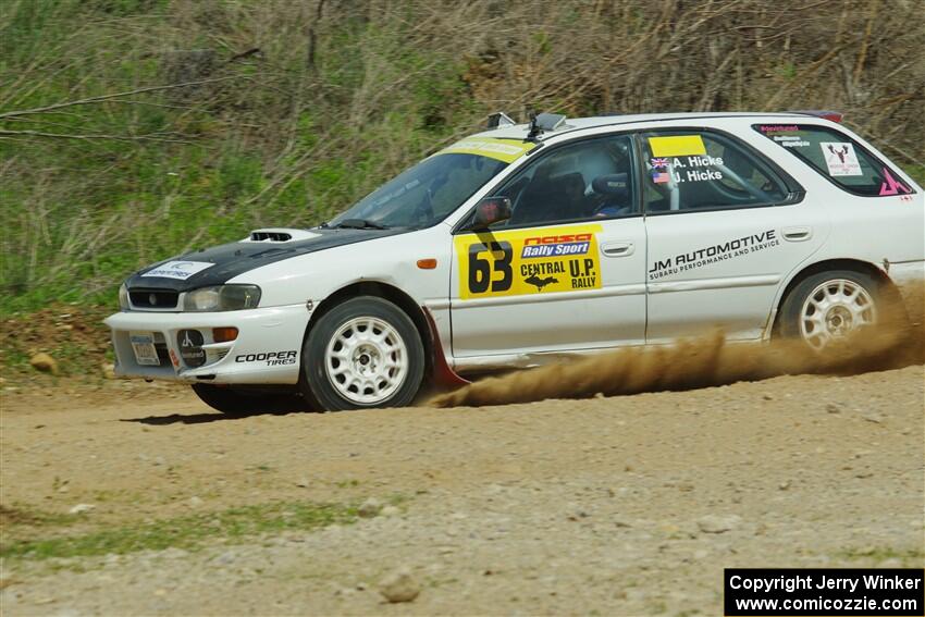 Aidan Hicks / John Hicks Subaru Impreza Wagon on SS1, J5 North.