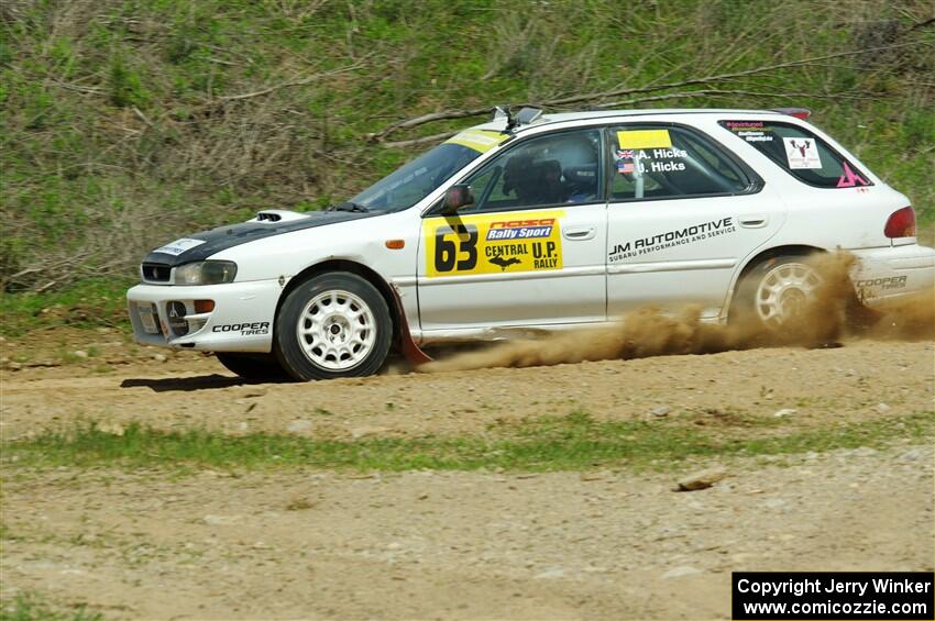 Aidan Hicks / John Hicks Subaru Impreza Wagon on SS1, J5 North.