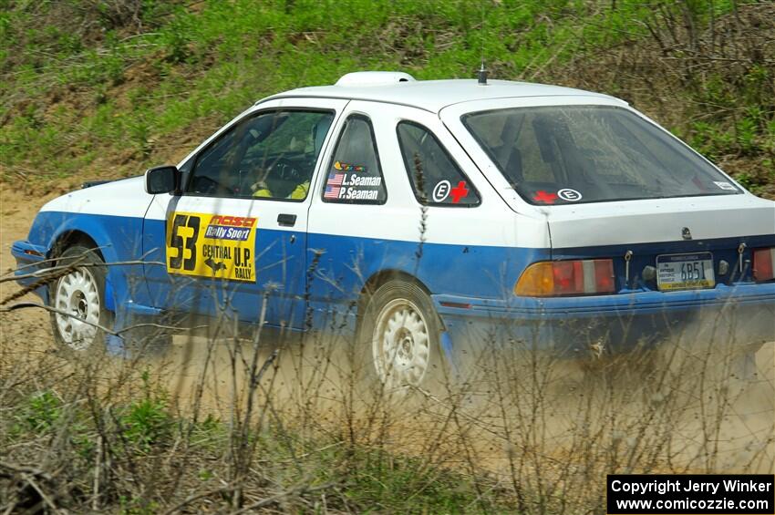 Perry Seaman / Patty Seaman Merkur XR4Ti on SS1, J5 North.