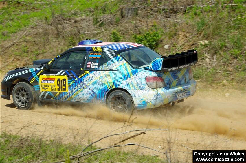 Matt James / Jackie James Subaru Impreza on SS1, J5 North.