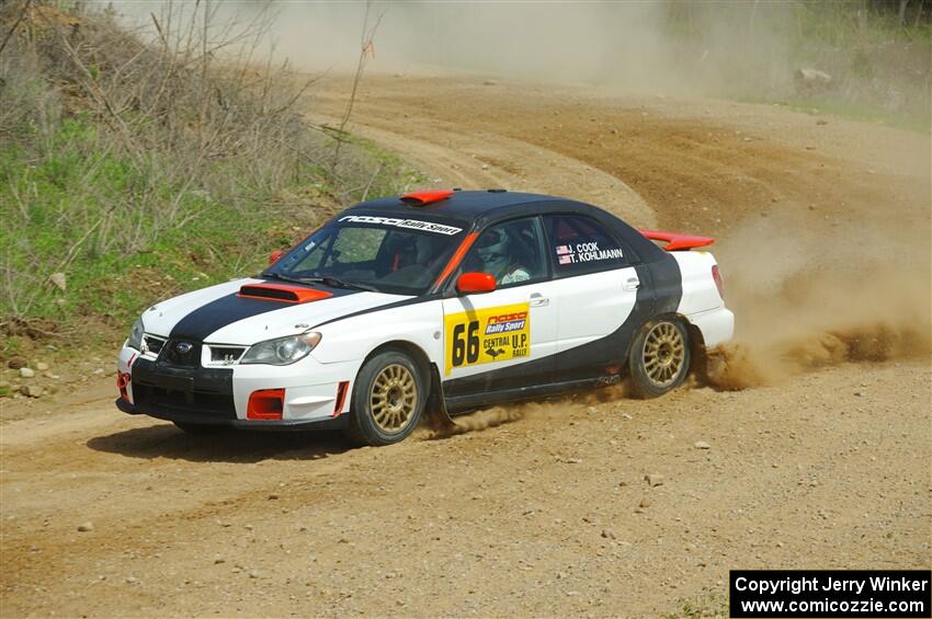 Jason Cook / Tim Kohlmann Subaru Impreza on SS1, J5 North.