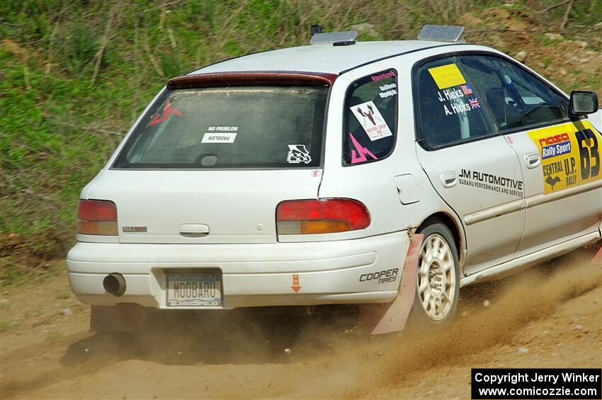 Aidan Hicks / John Hicks Subaru Impreza Wagon on SS4, J5 South.