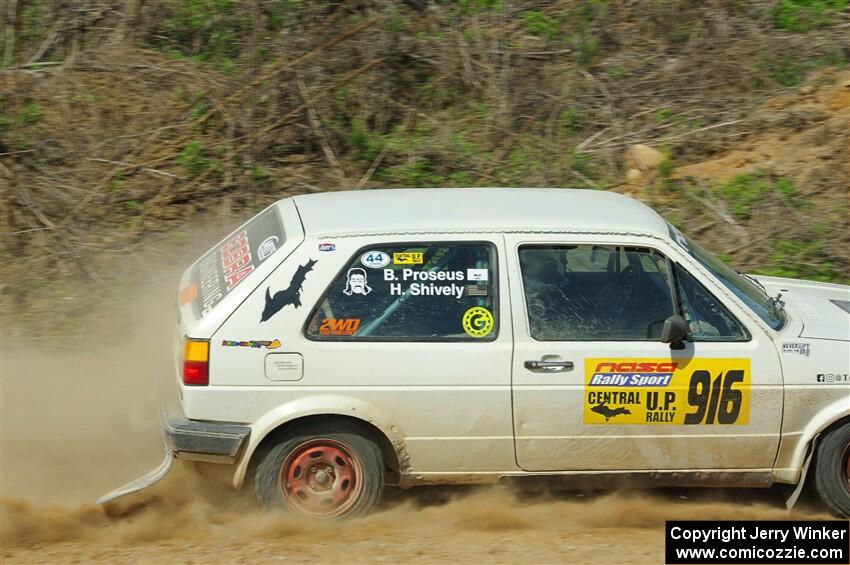 Heath Shively / Bryce Proseus VW Golf on SS4, J5 South.