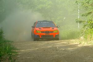 Mike Engle / Morgan Engle Subaru WRX on SS6, Hill Rd.