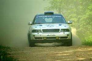 Tim Michel / Michelle Michel Audi A4 Quattro on SS6, Hill Rd.