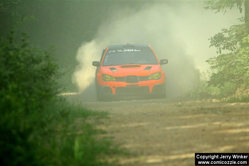 Mike Engle / Morgan Engle Subaru WRX on SS6, Hill Rd.