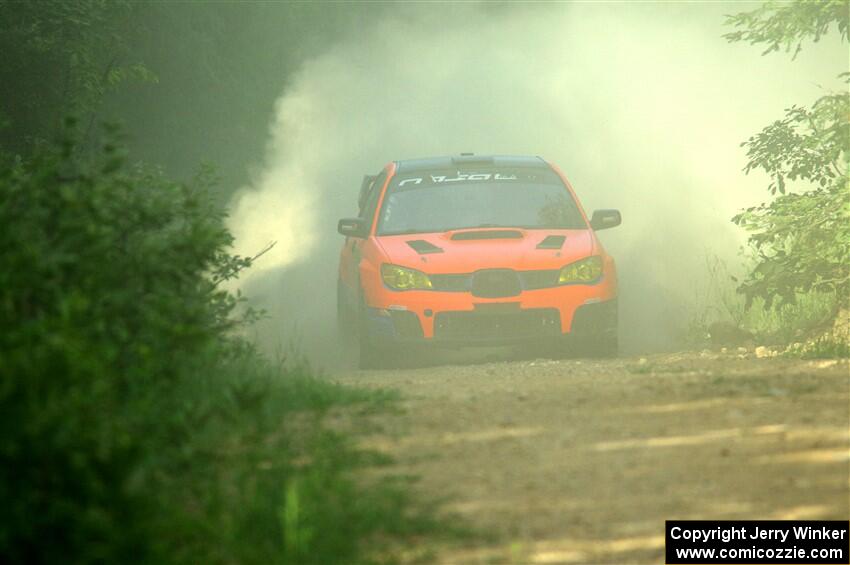 Mike Engle / Morgan Engle Subaru WRX on SS6, Hill Rd.