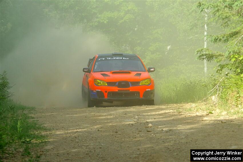 Mike Engle / Morgan Engle Subaru WRX on SS6, Hill Rd.